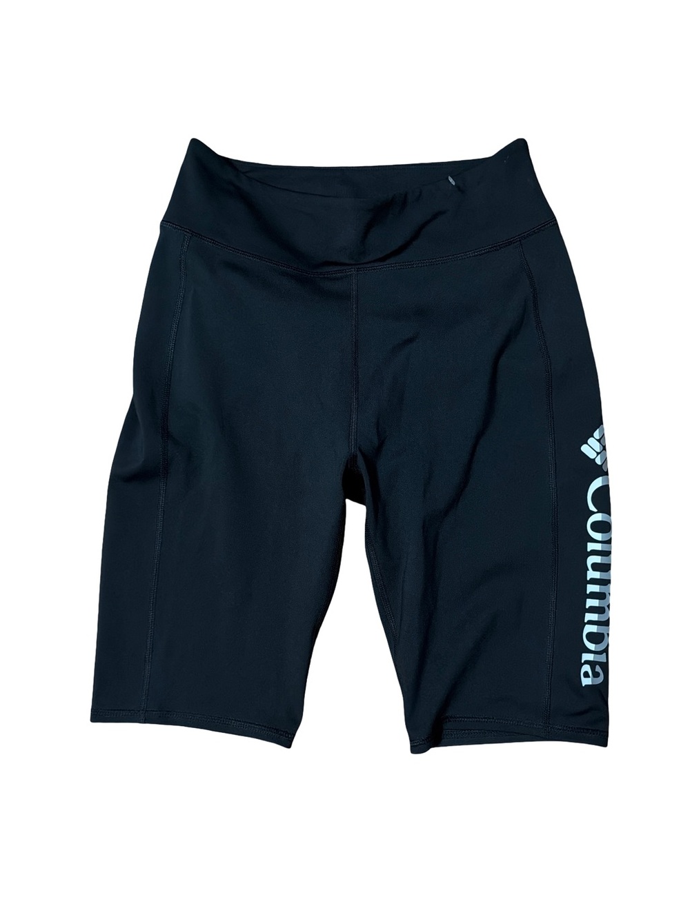 Columbia Black Bike Shorts with White Logo